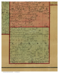 Perry, Ohio 1848 Old Town Map Custom Print - Fairfield Co.
