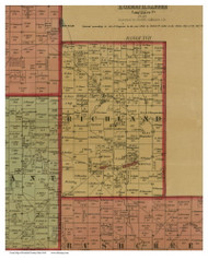 Richland, Ohio 1848 Old Town Map Custom Print - Fairfield Co.