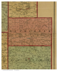 Rush Creet, Ohio 1848 Old Town Map Custom Print - Fairfield Co.