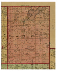 Walnut, Ohio 1848 Old Town Map Custom Print - Fairfield Co.