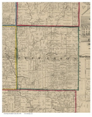 Jefferson, Ohio 1856 Old Town Map Custom Print - Franklin Co.