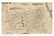 Westerville, Ohio 1856 Old Town Map Custom Print - Franklin Co.