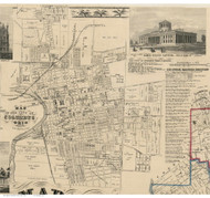 Columbus, Ohio 1856 Old Town Map Custom Print - Franklin Co.