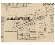 Grahamsville, Ohio 1856 Old Town Map Custom Print - Franklin Co.