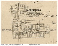 Harrisburgh, Ohio 1856 Old Town Map Custom Print - Franklin Co.