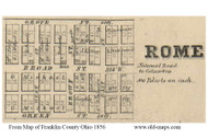 Rome, Ohio 1856 Old Town Map Custom Print - Franklin Co.