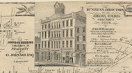 Johnson Building, Ohio 1856 Old Town Map Custom Print - Franklin Co.