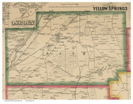 Bath, Ohio 1855 Old Town Map Custom Print - Greene Co.