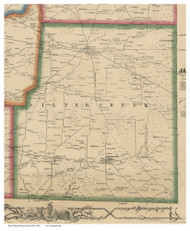 Silver Creek, Ohio 1855 Old Town Map Custom Print - Greene Co.