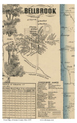 Bellbrook - Sugar Creek, Ohio 1855 Old Town Map Custom Print - Greene Co.