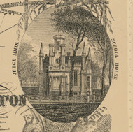 Judge Mills School - Greene Co., Ohio 1855 Old Town Map Custom Print - Greene Co.