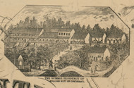 The Summer Residence of William Neff of Cincinnati - Greene Co., Ohio 1855 Old Town Map Custom Print - Greene Co.