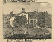 The Res. of Hon. Joe G. Gest - Greene Co., Ohio 1855 Old Town Map Custom Print - Greene Co.
