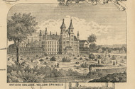 Antioch College - Greene Co., Ohio 1855 Old Town Map Custom Print - Greene Co.