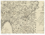 Columbia, Ohio 1847 Old Town Map Custom Print - Hamilton Co.