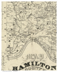 Miami, Ohio 1847 Old Town Map Custom Print - Hamilton Co.