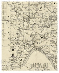 Whitewater, Ohio 1847 Old Town Map Custom Print - Hamilton Co.