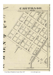 Carthage - Mill Creek, Ohio 1847 Old Town Map Custom Print - Hamilton Co.