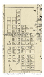 Mt. Pleasant - Springfield, Ohio 1847 Old Town Map Custom Print - Hamilton Co.