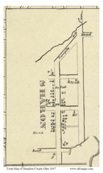 Sharon - Sycamore, Ohio 1847 Old Town Map Custom Print - Hamilton Co.