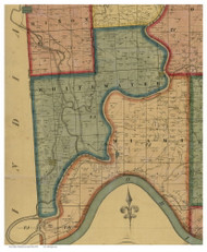 Whitewater, Ohio 1856 Old Town Map Custom Print - Hamilton Co.