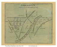 Cumminsville - Mill Creek, Ohio 1856 Old Town Map Custom Print - Hamilton Co.
