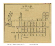 Harrison Village - Harrison, Ohio 1856 Old Town Map Custom Print - Hamilton Co.