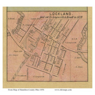 Lockland - Sycamore, Ohio 1856 Old Town Map Custom Print - Hamilton Co.