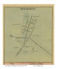 Montgomery - Sycamore, Ohio 1856 Old Town Map Custom Print - Hamilton Co.