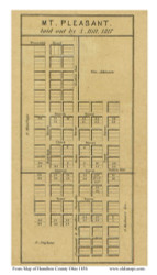 Mt. Pleasant - Springfield, Ohio 1856 Old Town Map Custom Print - Hamilton Co.