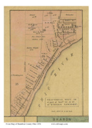 Storrs Township (Partial) - Storrs, Ohio 1856 Old Town Map Custom Print - Hamilton Co.