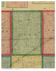 Cass, Ohio 1863 Old Town Map Custom Print - Hancock Co.