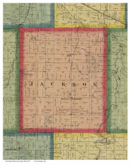 Jackson, Ohio 1863 Old Town Map Custom Print - Hancock Co.