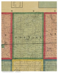 Portage, Ohio 1863 Old Town Map Custom Print - Hancock Co.