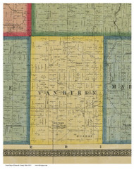 Van Buren, Ohio 1863 Old Town Map Custom Print - Hancock Co.