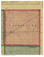 Washington, Ohio 1863 Old Town Map Custom Print - Hancock Co.