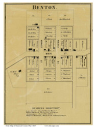 Benton - Blanchard, Ohio 1863 Old Town Map Custom Print - Hancock Co.