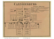 Cannonsburg - Union, Ohio 1863 Old Town Map Custom Print - Hancock Co.