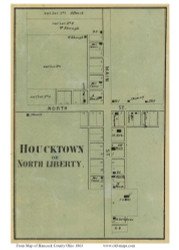 Houck Town - Jackson, Ohio 1863 Old Town Map Custom Print - Hancock Co.