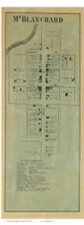 Mt. Blanchard - Delaware, Ohio 1863 Old Town Map Custom Print - Hancock Co.