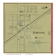 Rawson - Union, Ohio 1863 Old Town Map Custom Print - Hancock Co.