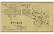 Vanlue - Amanda, Ohio 1863 Old Town Map Custom Print - Hancock Co.