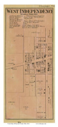 West Independence - Biglick, Ohio 1863 Old Town Map Custom Print - Hancock Co.