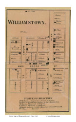 Williamstown - Madison, Ohio 1863 Old Town Map Custom Print - Hancock Co.