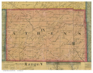 Athens, Ohio 1862 Old Town Map Custom Print - Harrison Co.