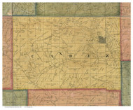 Cadiz, Ohio 1862 Old Town Map Custom Print - Harrison Co.