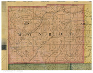 Monroe, Ohio 1862 Old Town Map Custom Print - Harrison Co.