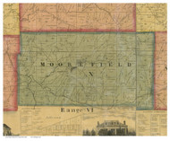 Moorefield, Ohio 1862 Old Town Map Custom Print - Harrison Co.