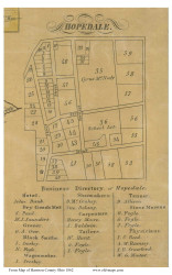 Hopedale - Green, Ohio 1862 Old Town Map Custom Print - Harrison Co.