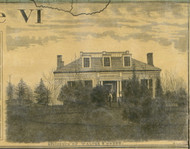 Residence of Walter B. Beebe - Cadiz, Ohio 1862 Old Town Map Custom Print - Harrison Co.